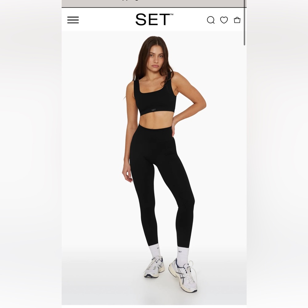 Set Active Black Sculptflex Leggings Medium